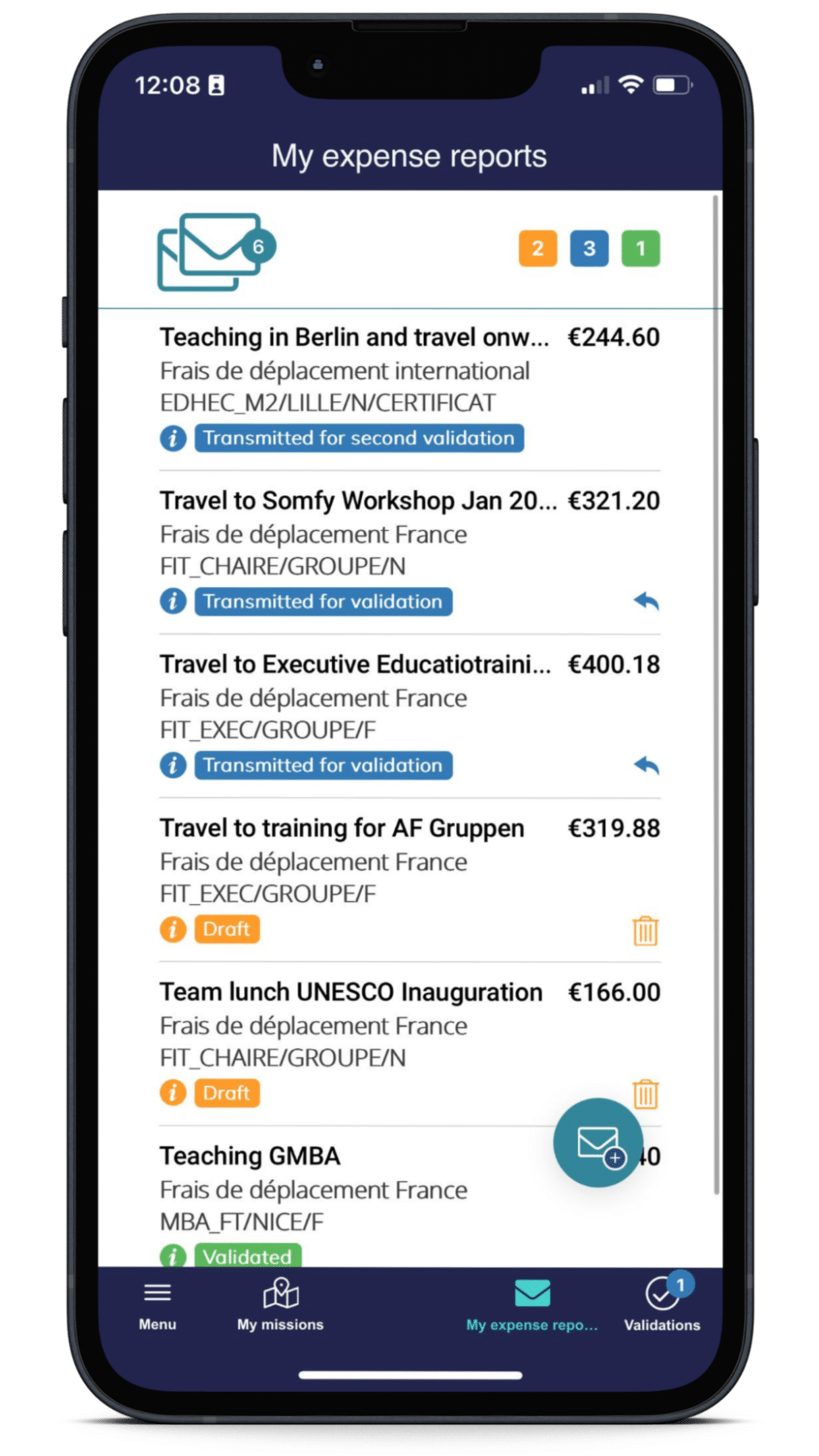 screenshot of Vertical Expense